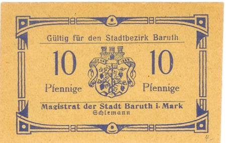 Baruth - Stadt - -- - 10 Pfennig 