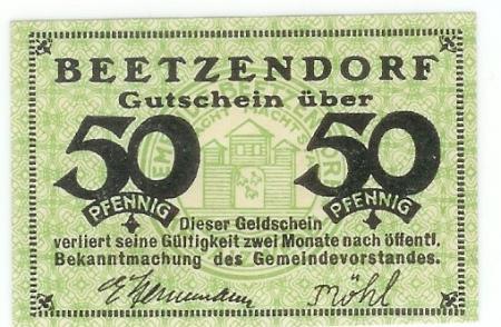 Beetzendorf - Gemeinde - -- - 50 Pfennig 
