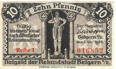 Belgern - Stadt - 1.11.1920 - 10 Pfennig 