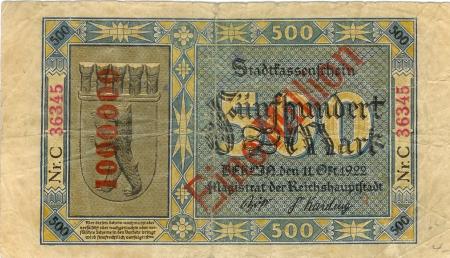 Berlin - Stadt - -- - 1 Million Mark 