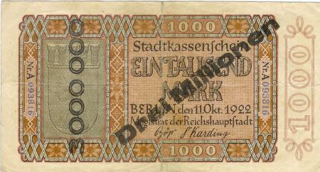 Berlin - Stadt - -- - 3 Millionen Mark 