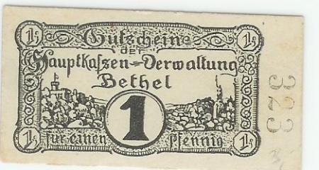 Bethel (heute: Bielefeld-Gadderbaum) - Anstalten - -- - 1 Pfennig 