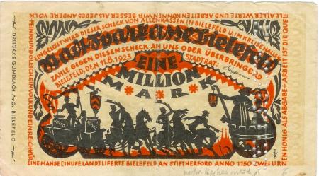 Bielefeld - Stadt - 11.8.1923 - 1 Million Mark 