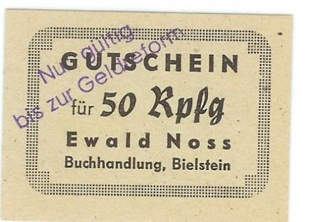Bielstein (heute: Wiehl) - Noss, Ewald, Buchhandlung - -- - 50 Pfennig 