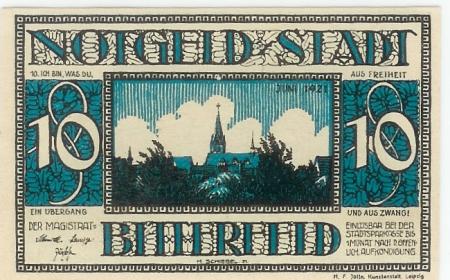 Bitterfeld - Stadt - Juni 1921 - 10 Pfennig 