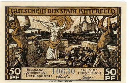 Bitterfeld - Stadt - 1.12.1921 - 50 Pfennig 