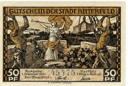 Bitterfeld - Stadt - 1.12.1921 - 50 Pfennig 