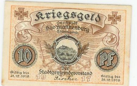 Blankenburg (Bad) - Stadt - 1917 - 31.12.1918 - 10 Pfennig 
