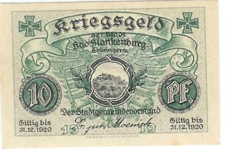 Blankenburg (Bad) - Stadt - 1919 - 31.12.1920 - 10 Pfennig 