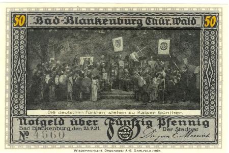 Blankenburg (Bad) - Stadt - 23.7.1921 - 50 Pfennig 