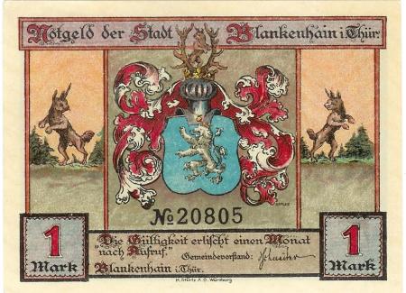 Blankenhain - Stadt - -- - 1 Mark 