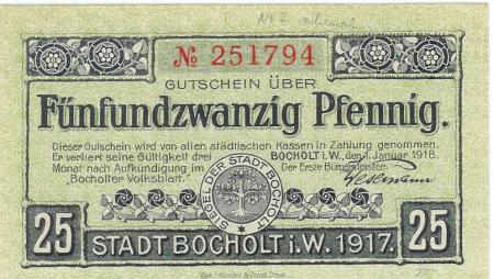 Bocholt - Stadt - 1.1.1918 - 25 Pfennig 