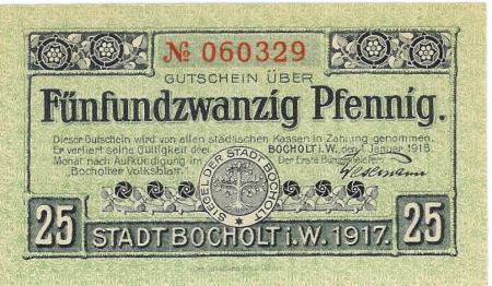 Bocholt - Stadt - 1.1.1918 - 25 Pfennig 