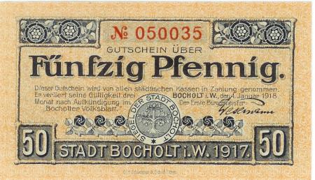 Bocholt - Stadt - 1.1.1918 - 50 Pfennig 