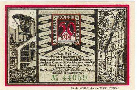 Bochum - Kreis - 1.11.1921 - 50 Pfennig 