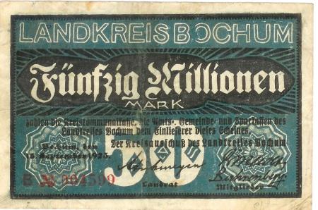 Bochum - Kreis - 15.9.1923 - 50 Millionen Mark 