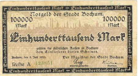 Bochum - Stadt - 9.7.1923 - 100000 Mark 