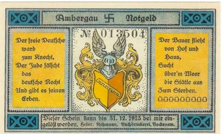 Bockenem - Rehmann, Heinrich, Buchdruckerei -  - 31.12.1923 - 25 Pfennig 