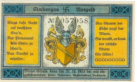 Bockenem - Rehmann, Heinrich, Buchdruckerei -  - 31.12.1923 - 75 Pfennig 