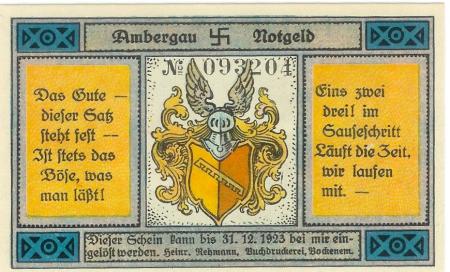 Bockenem - Rehmann, Heinrich, Buchdruckerei -  - 31.12.1923 - 1 Mark 
