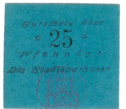 Bodenwerder - Sparkasse der Stadt - -- - 25 Pfennig 