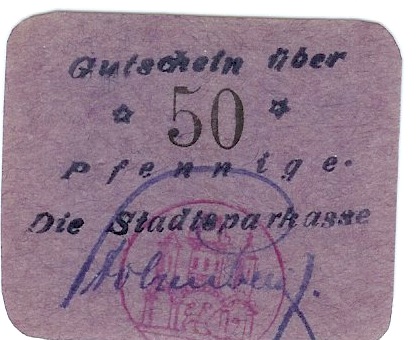Bodenwerder - Sparkasse der Stadt - -- - 50 Pfennig 