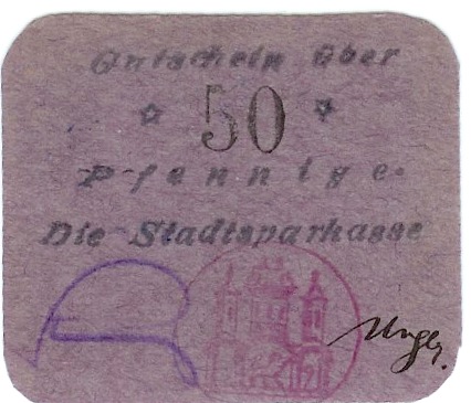 Bodenwerder - Sparkasse der Stadt - -- - 50 Pfennig 