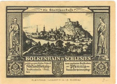 Bolkenhain (heute: PL-Bolkow) - Verein für Heimatpflege - -- - 75 Pfennig 