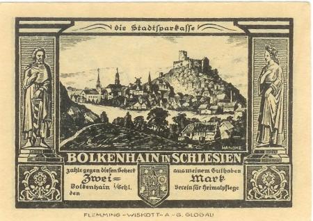 Bolkenhain (heute: PL-Bolkow) - Verein für Heimatpflege - -- - 2 Mark 