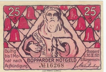 Boppard - Stadt - 30.3.1921 - 25 Pfennig 