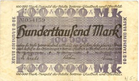 Bottrop, Gladbeck, Osterfeld - Städte - 5.8.1923 - 100000 Mark 