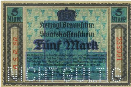 Braunschweig - Arbeiter- und Soldatenrat - 15.10.1918 - 5 Mark 