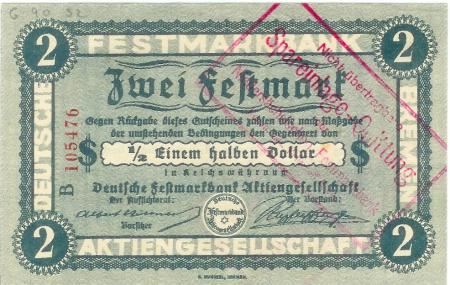 Bremen - Kellerhoff & Co, Niedersächsische Festmarkbank KG - Oktober 1923  - 31.12.1926 - 2 Mark 