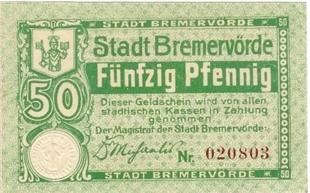 Bremervörde - Stadt - -- - 50 Pfennig 