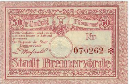 Bremervörde - Stadt - -- - 50 Pfennig 