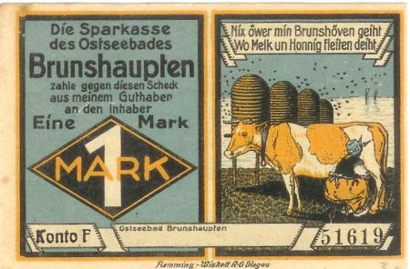 Brunshaupten (heute: Kühlungsborn) - Gemeinde* (Sparkasse) - -- - 1 Mark 