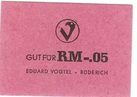 Büderich (heute: Meerbusch) - Vogtel, Eduard - -- - 0.05 Mark 