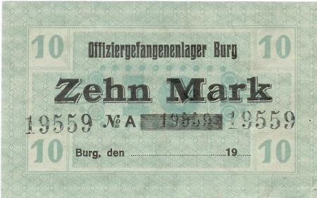 Burg - Offizier-Gefangenenlager - -- - 10 Mark 