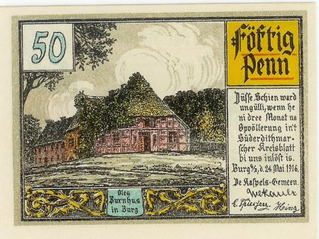 Burg - Kirchspiel - 24.5.1916 - 50 Pfennig 