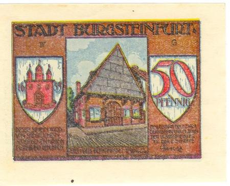 Burgsteinfurt (heute: Steinfurt) - Stadt - 23.11.1921 - 1.1.1923 - 50 Pfennig 