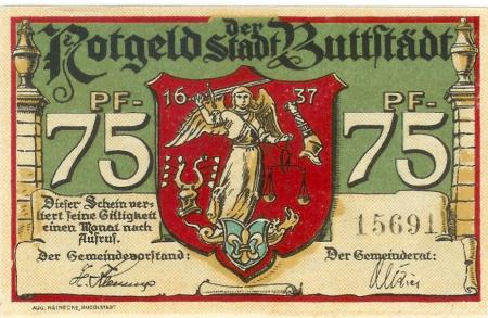 Buttstädt - Stadt - -- - 75 Pfennig 