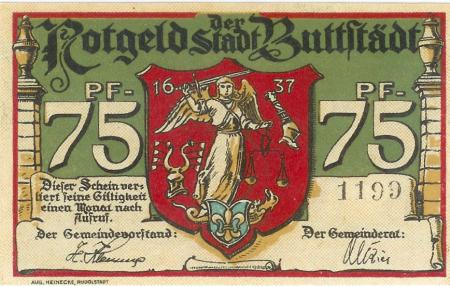 Buttstädt - Stadt - -- - 75 Pfennig 