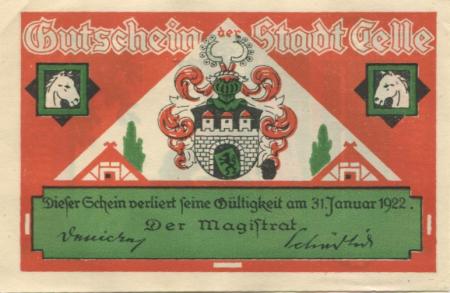 Celle - Stadt - - 31.1.1922 - 50 Pfennig 