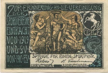 Celle - Sportverein Eintracht von 1919 und SV von 1910 eV - 1.12.1921 - 50 Pfennig 