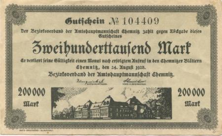 Chemnitz - Amtshauptmannschaft - 24.8.1923 - 200000 Mark 