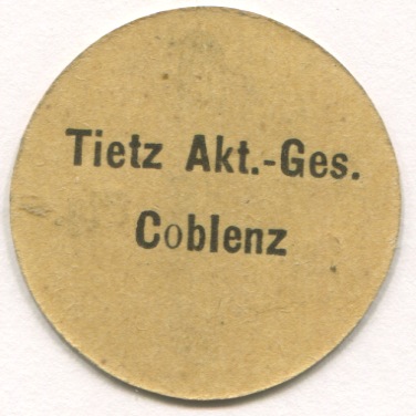 Coblenz (heute: Koblenz) - Tietz AG - -- 1 Pfennig 