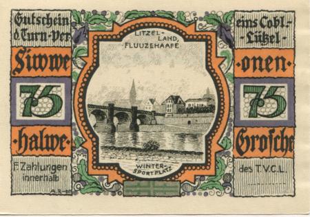 Coblenz-Lützel (heute: Koblenz) - Turnverein - -- - 75 Pfennig 