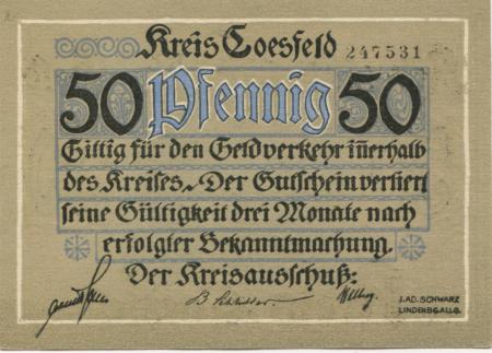Coesfeld - Kreis - -- 50 Pfennig 