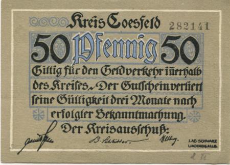 Coesfeld - Kreis - -- 50 Pfennig 