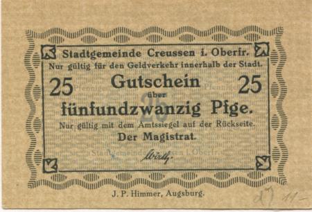 Creußen - Stadt - -- - 25 Pfennig 